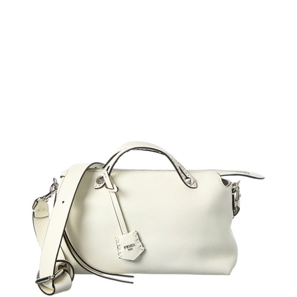 Fendi By The Way Selleria Medium Leather Shoulder Bag, White